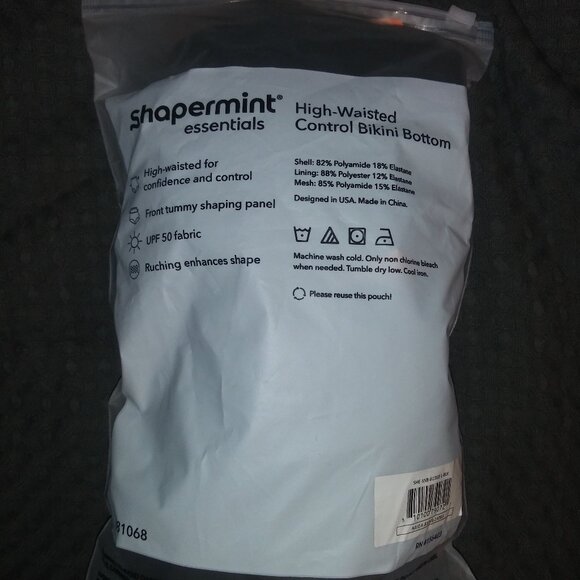 New Shapermint Essentials Full Coverage Bikini Top + High-Waisted Bottom - Large - Picture 9 of 9